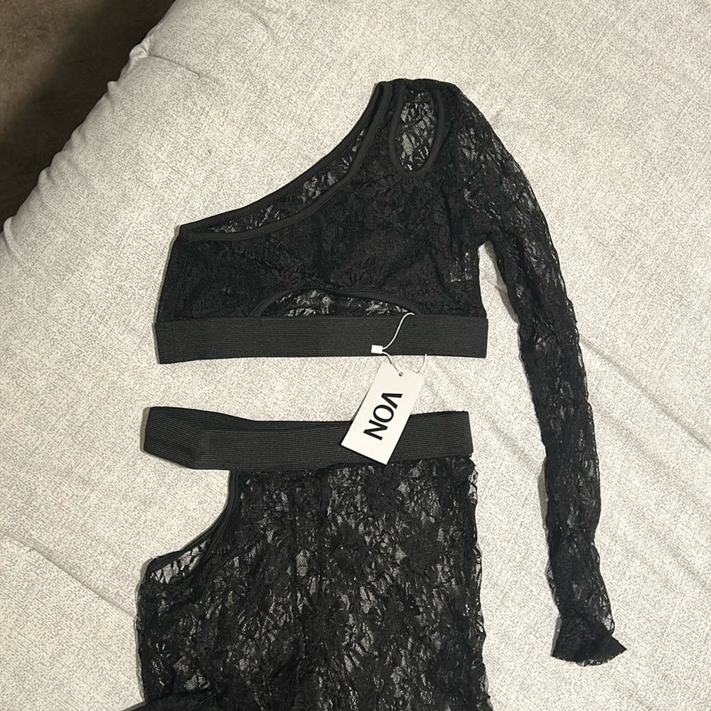 Black lace 2 piece set